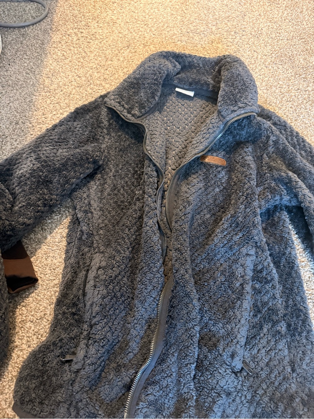 Columbia Charcoal Teddy Fleece Zip Jacket